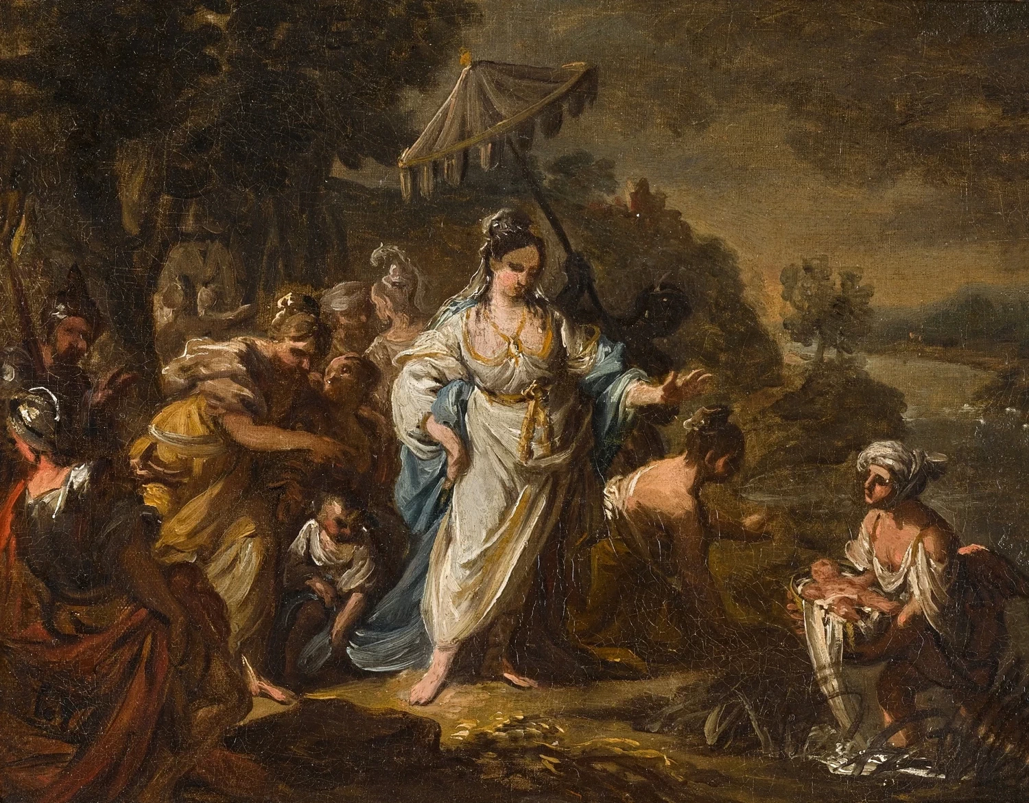 Il ritrovamento di Mosè - attribuito